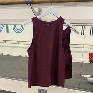 Beyond Yoga Burgundy Muscle Tee